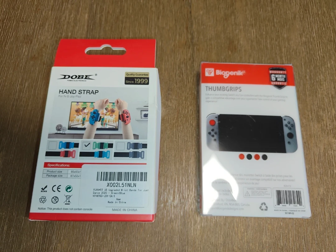 Biogenik Thumbgrips & Dobe Hand Strap for Nintendo Switch - photo 2