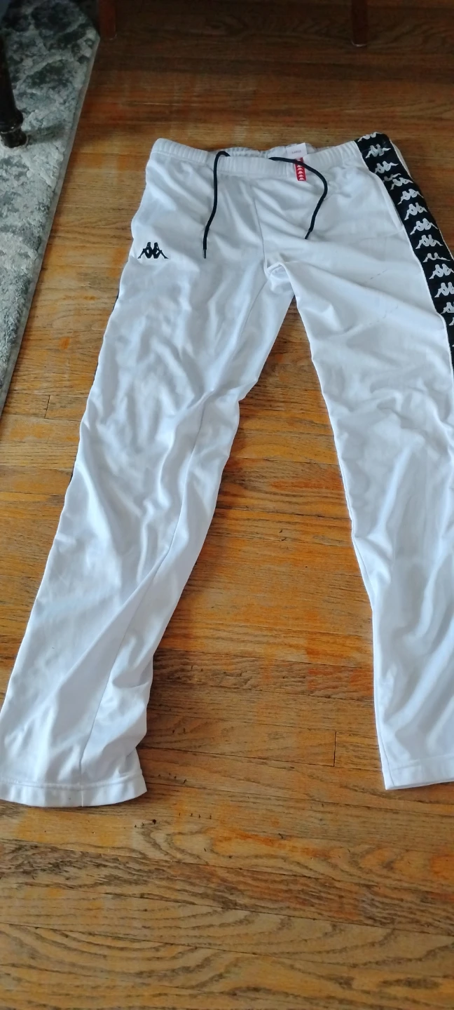 Kappa White Track Pants - Size Large