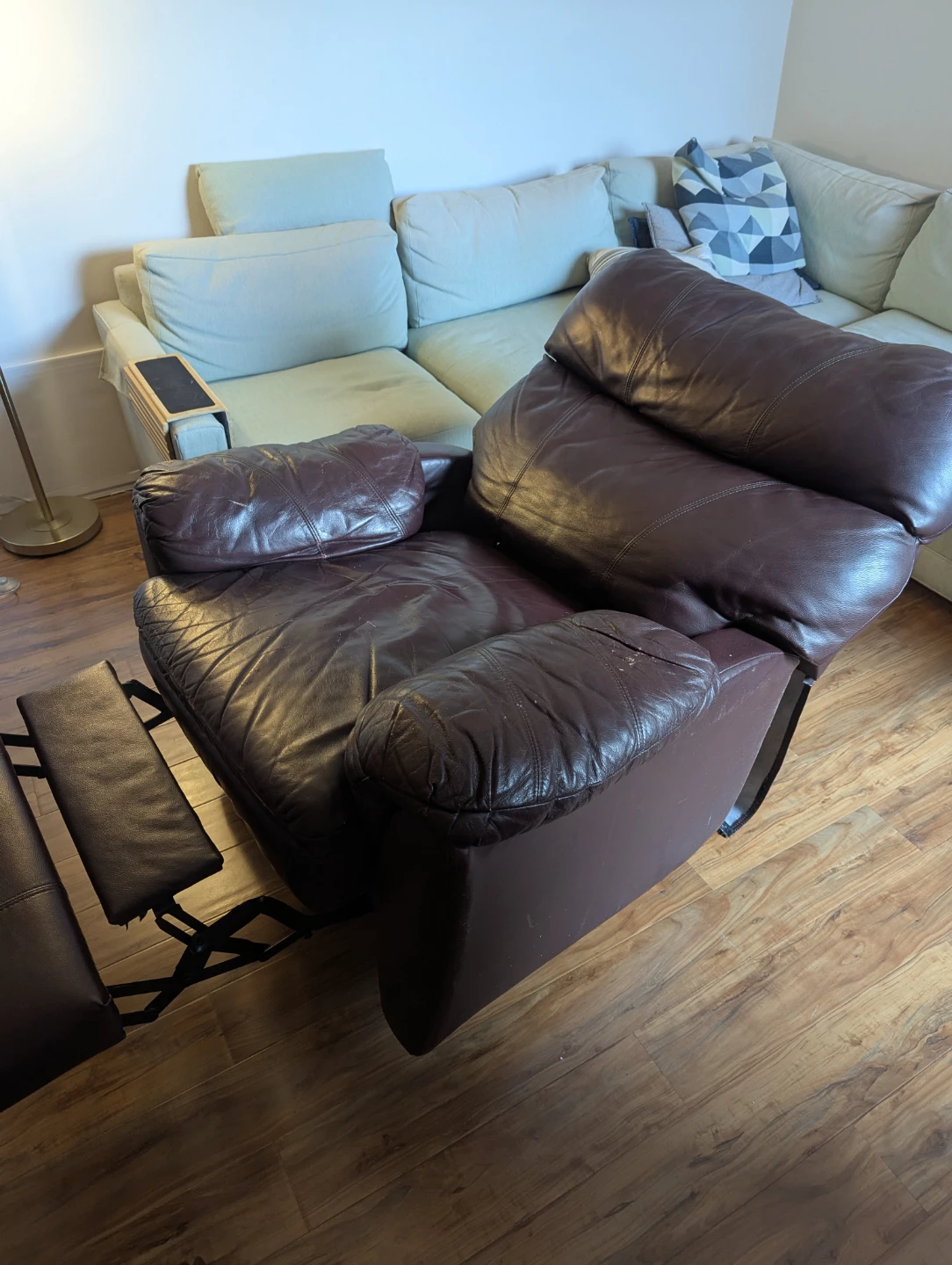 Brown Leather Recliner Chair