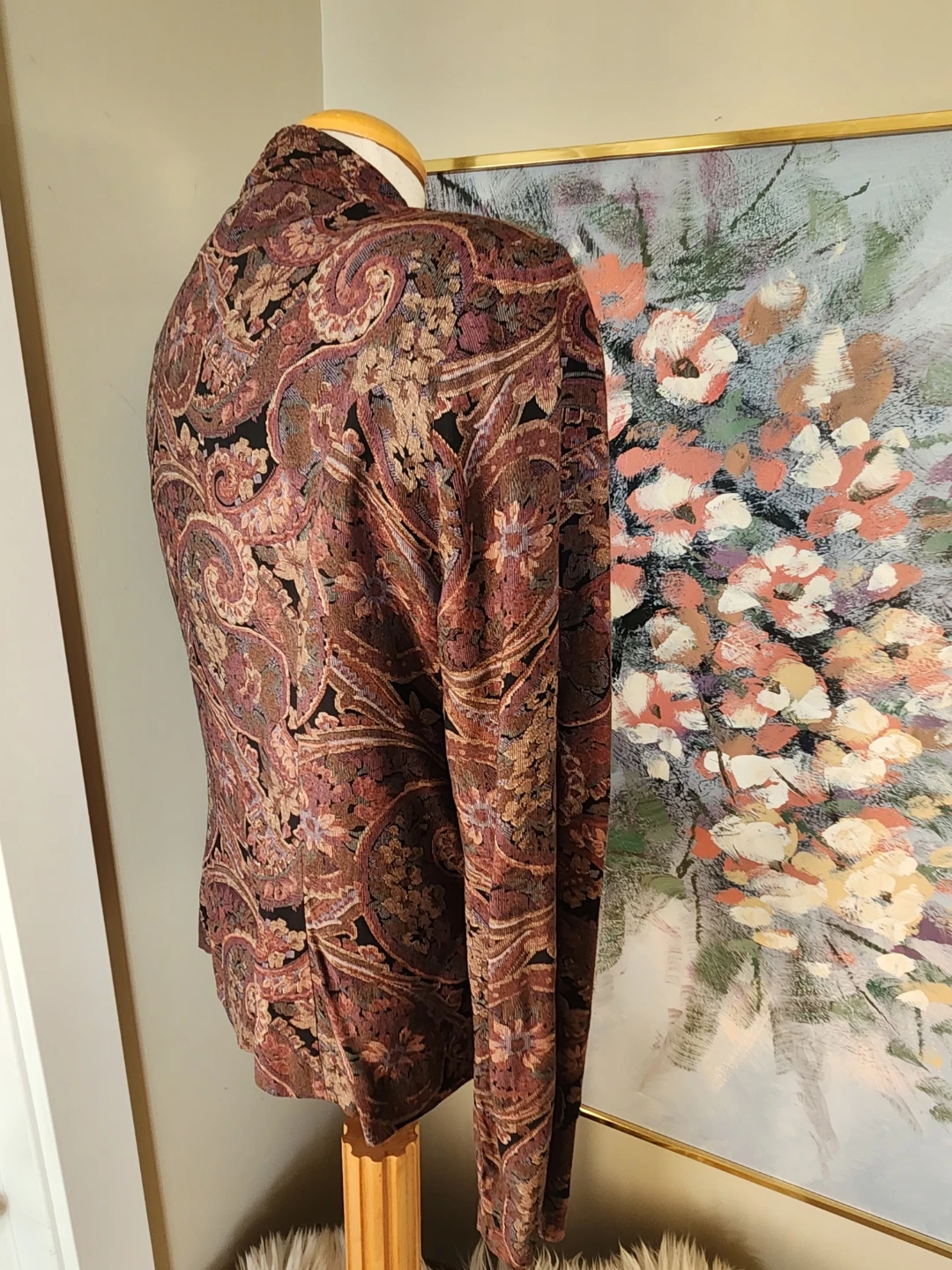80's ALERT Paisley Patterned Quilted Jacket - photo 4