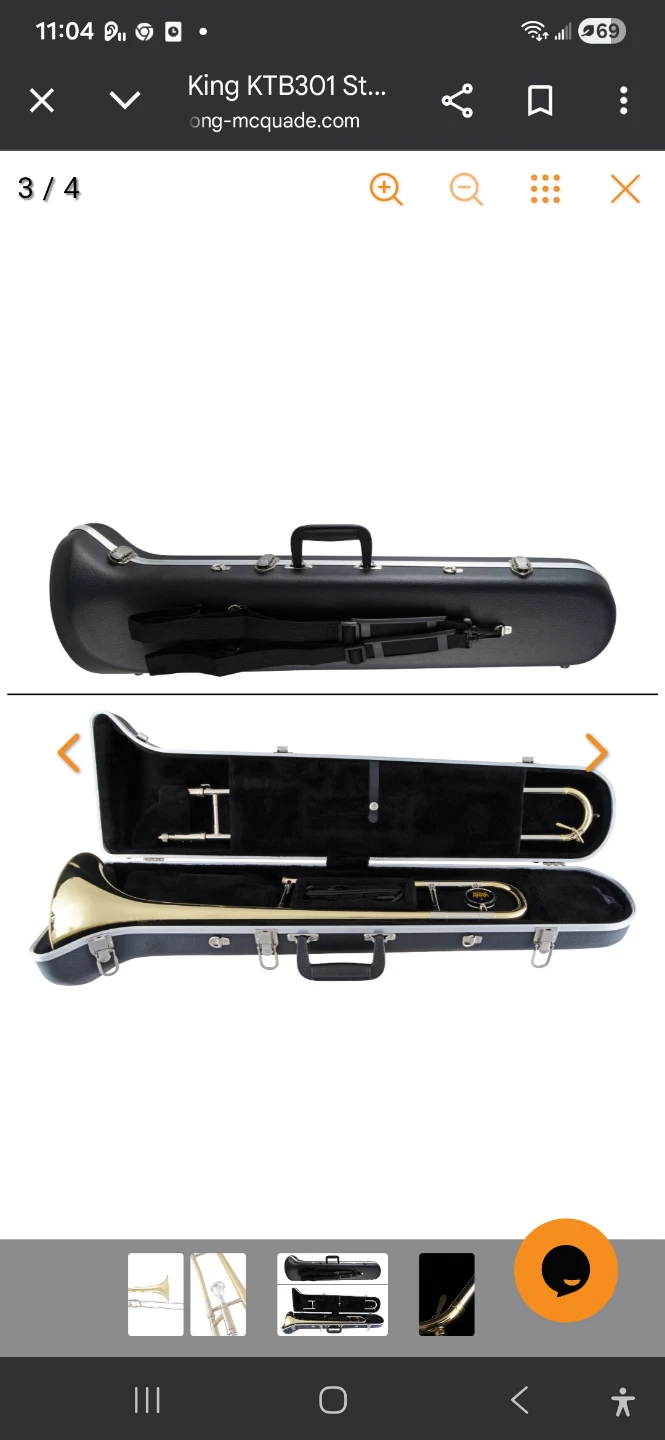 King KTB301 Tenor Trombone with Case and Accessories