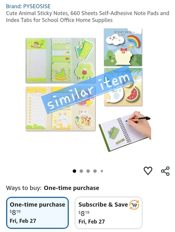 NEW!   Cute Bunny Sticky Notes Set - photo 4