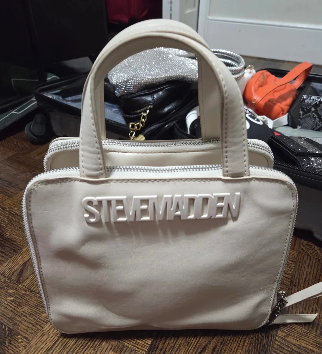 Steve Madden Cream Top Handle Bag