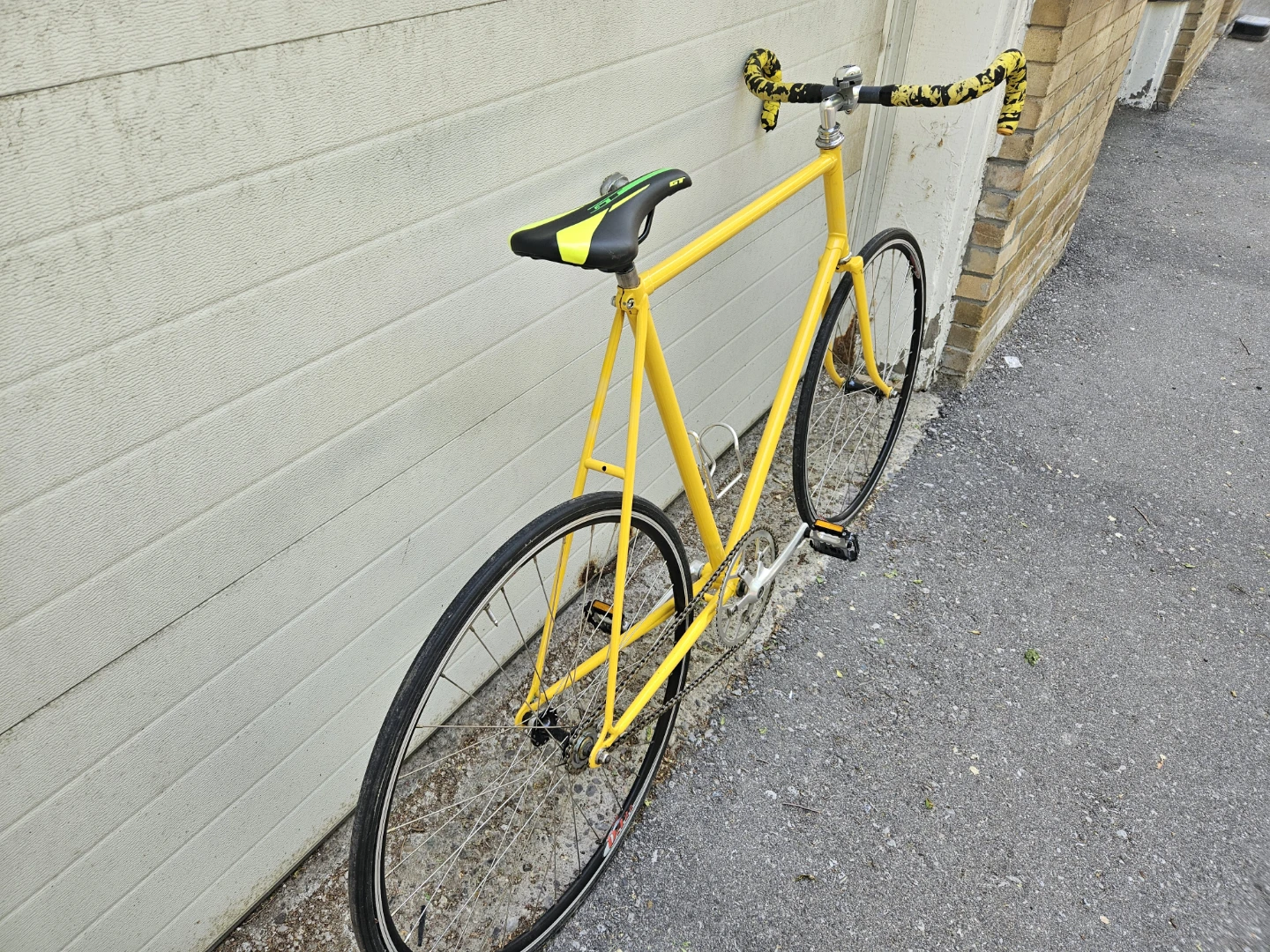 Yellow GT Fixed Gear Bicycle