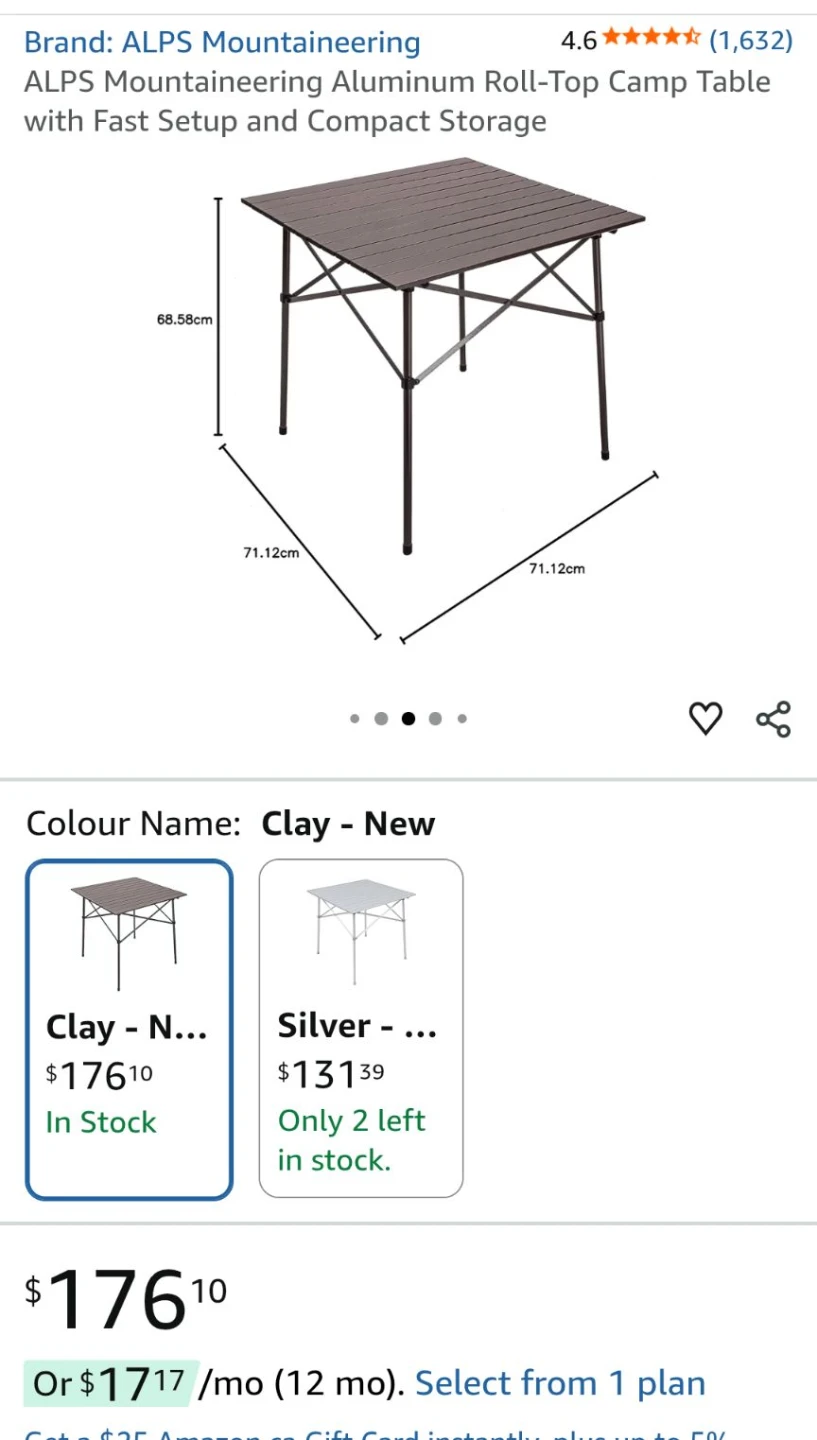 Lightweight Aluminum Roll-Top Camp Table - photo 3