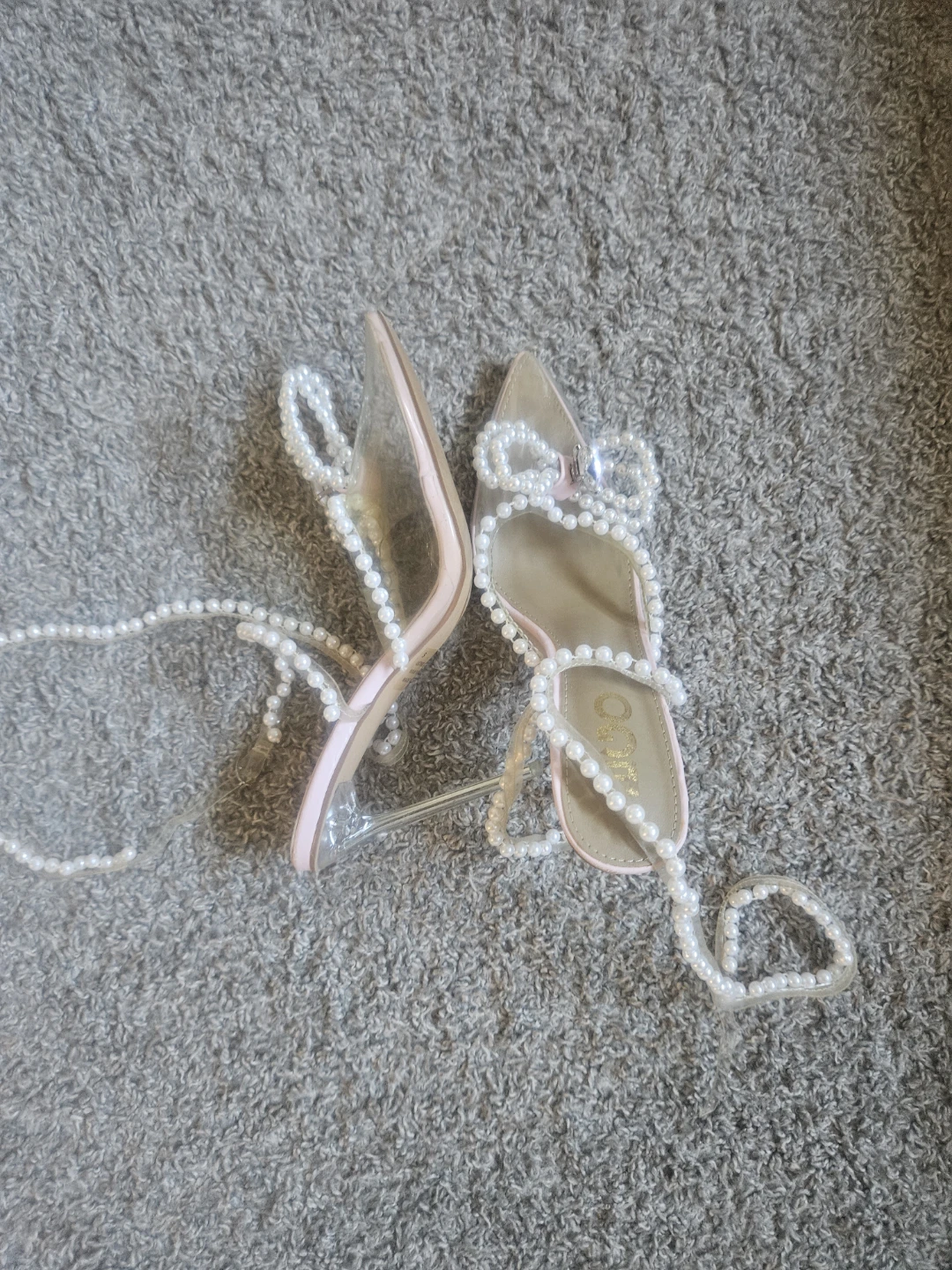 EGO Pearl Embellished Clear Heels - photo 2