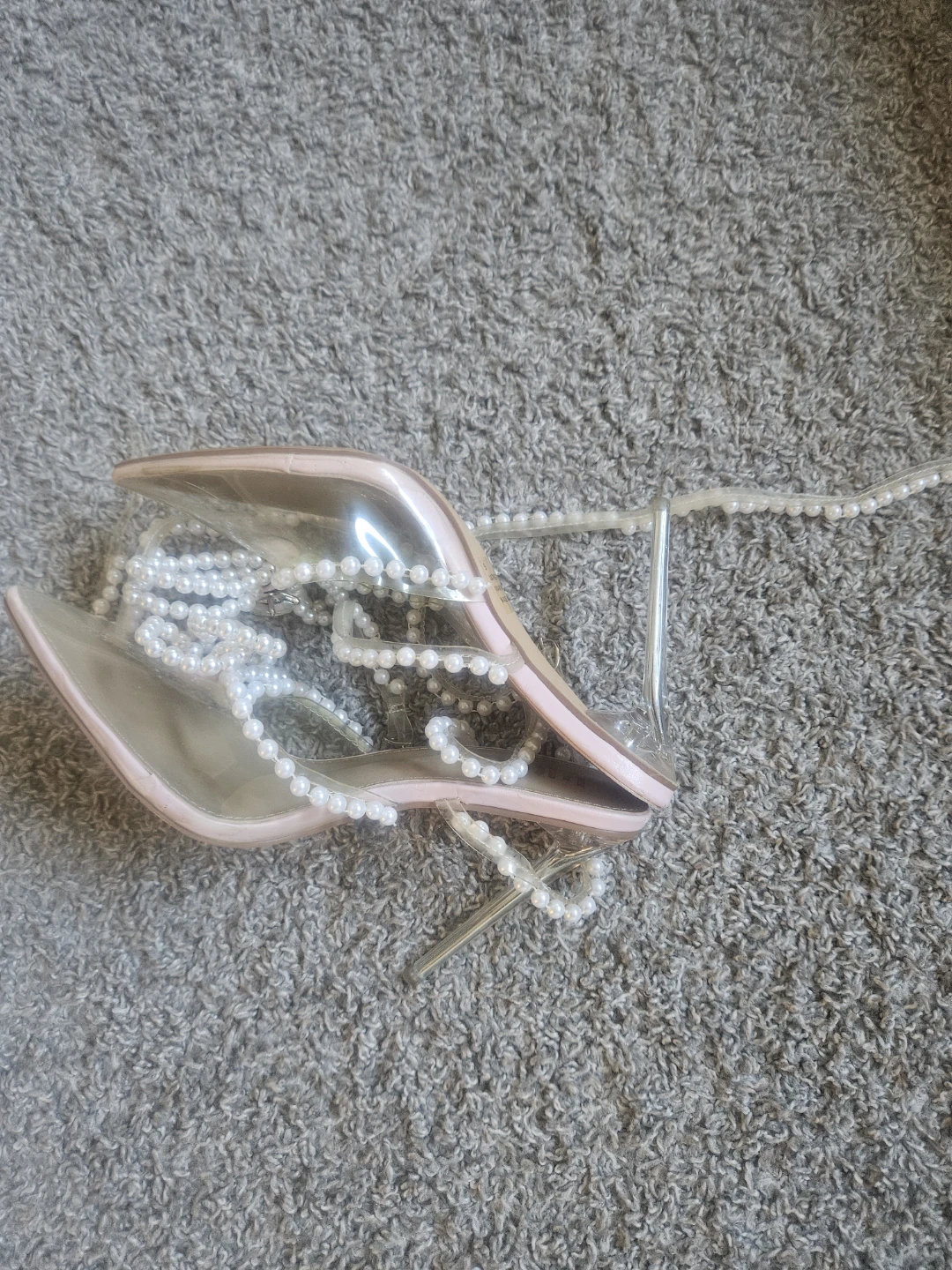EGO Pearl Embellished Clear Heels - photo 4