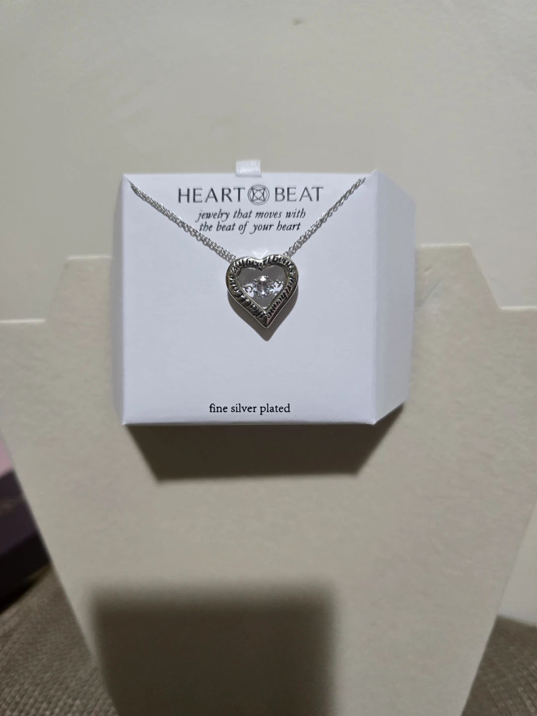 Heart Beat Collection Silver Plated Heart Necklace - photo 2