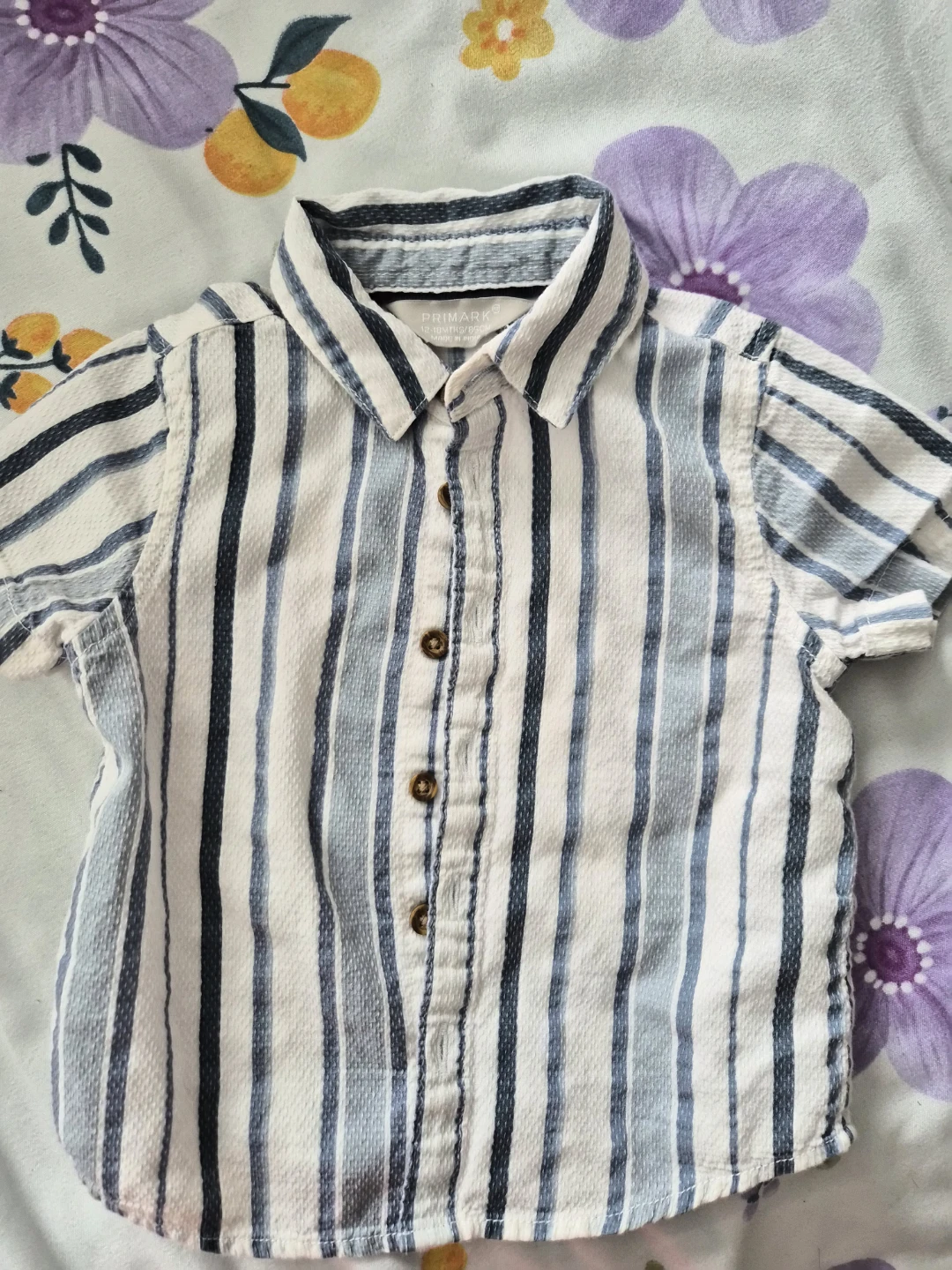 Primark Striped Short-Sleeve Button-Up Shirt