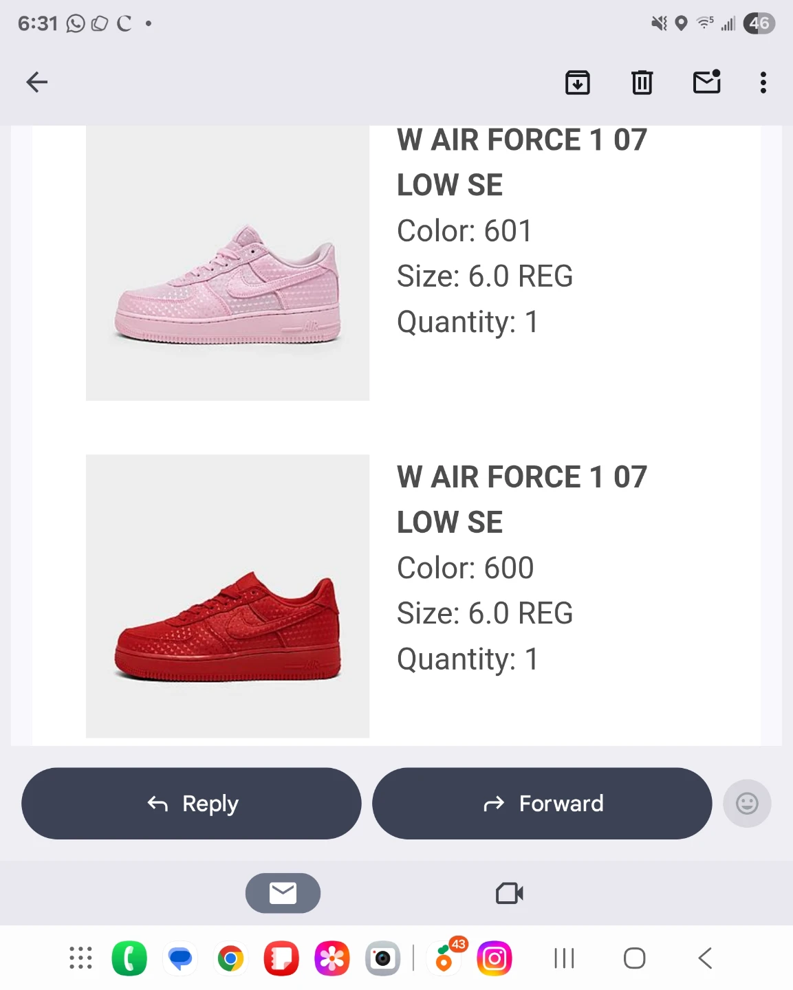 New Nike valentines sneakers pink and red  size 6 - photo 3