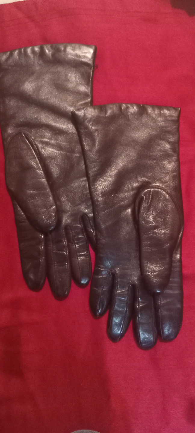 Woman's Brown Leather Gloves - photo 2