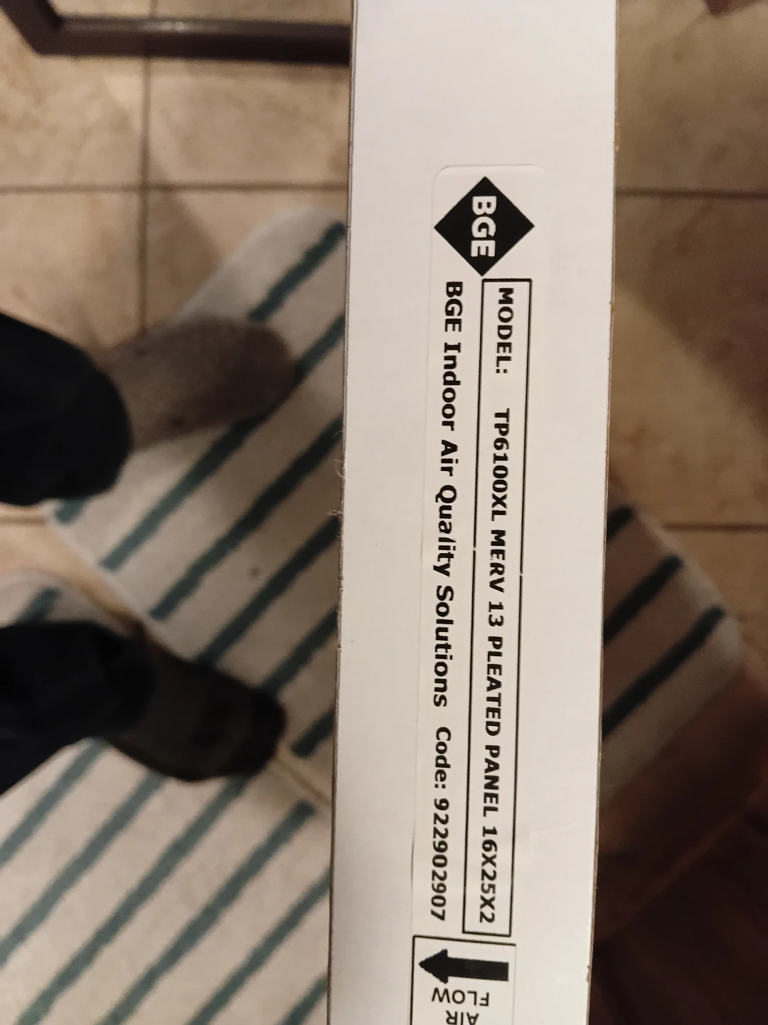 BGE TP6100XL MERV 13 Pleated Panel Air Filter 16x25x2 - photo 2