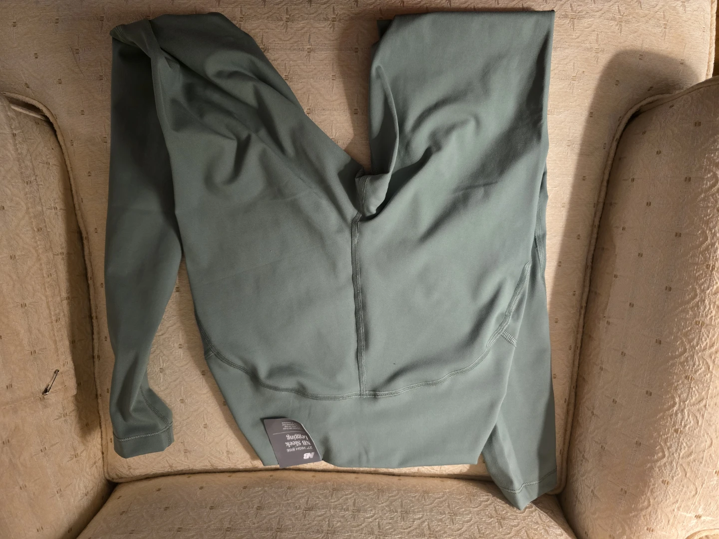 New Balance Sleek High-Rise Legging 27" - Sage Green - Size XS - photo 2