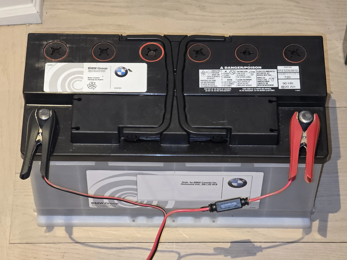 Bmw E90 e92 e93 OEM Battery 90 ah 720 cca size h8 - photo 4