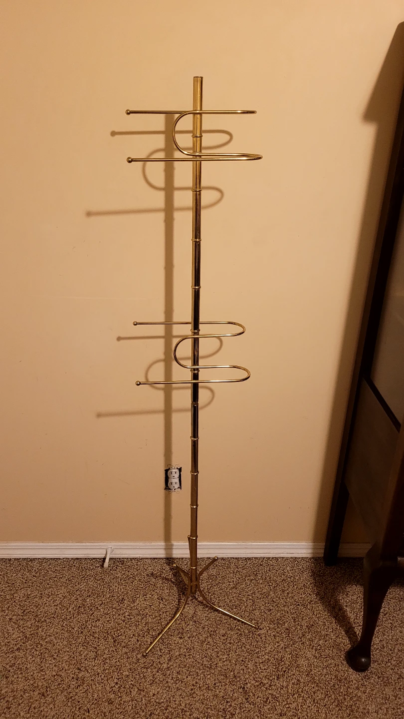 Vintage Brass Towel Rack - photo 5