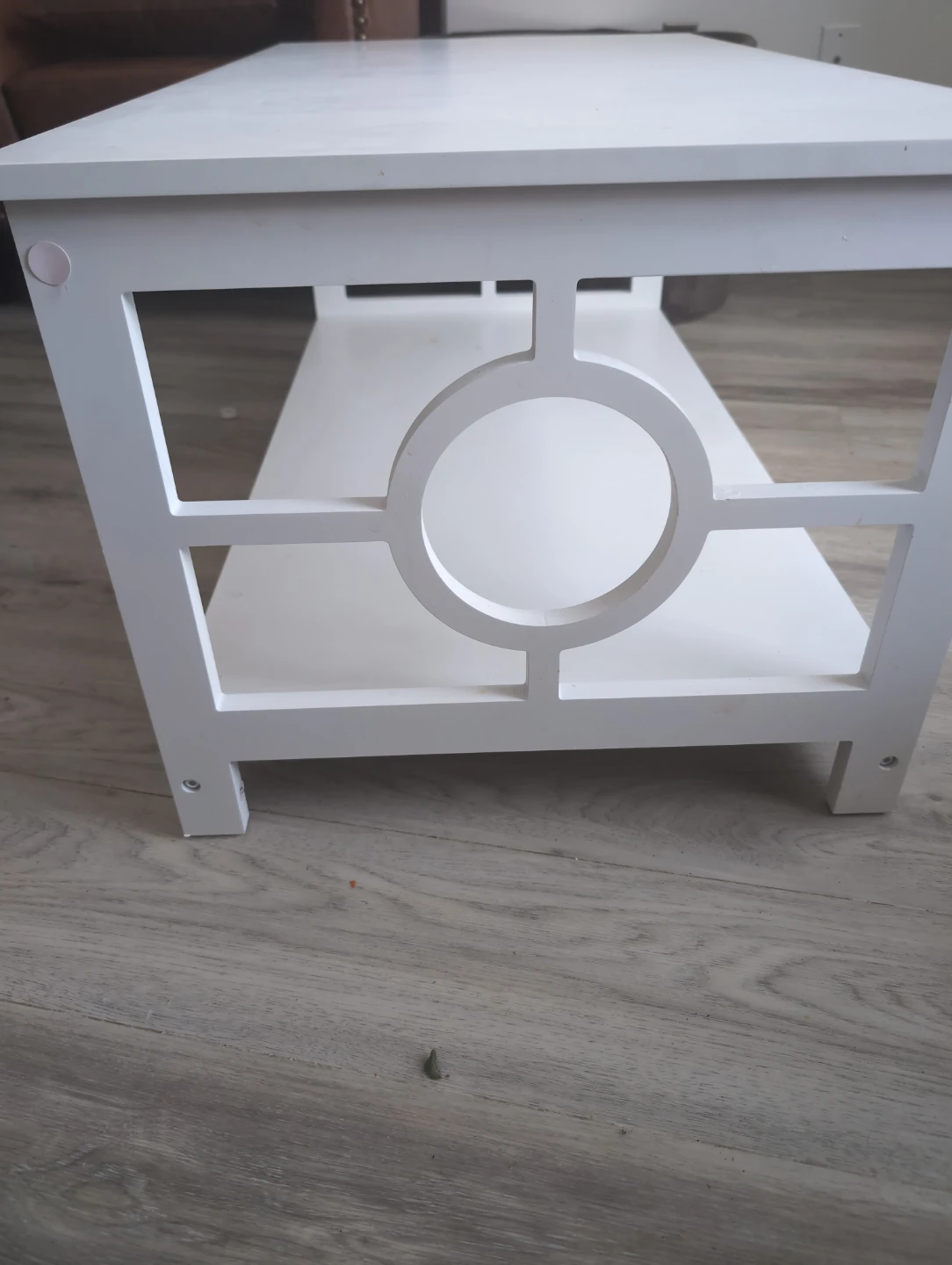 White Coffee Table with shelf - photo 2