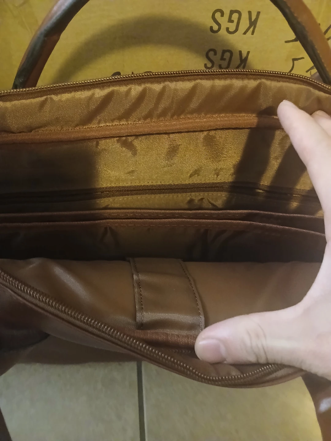 Brown Leather Briefcase - photo 3