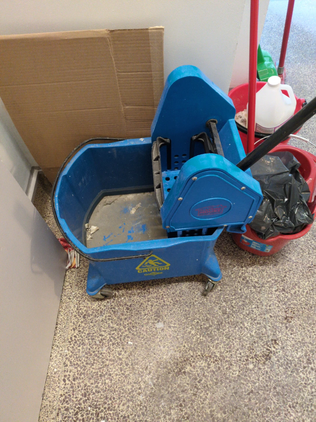 Blue Commercial Mop Wringer Bucket