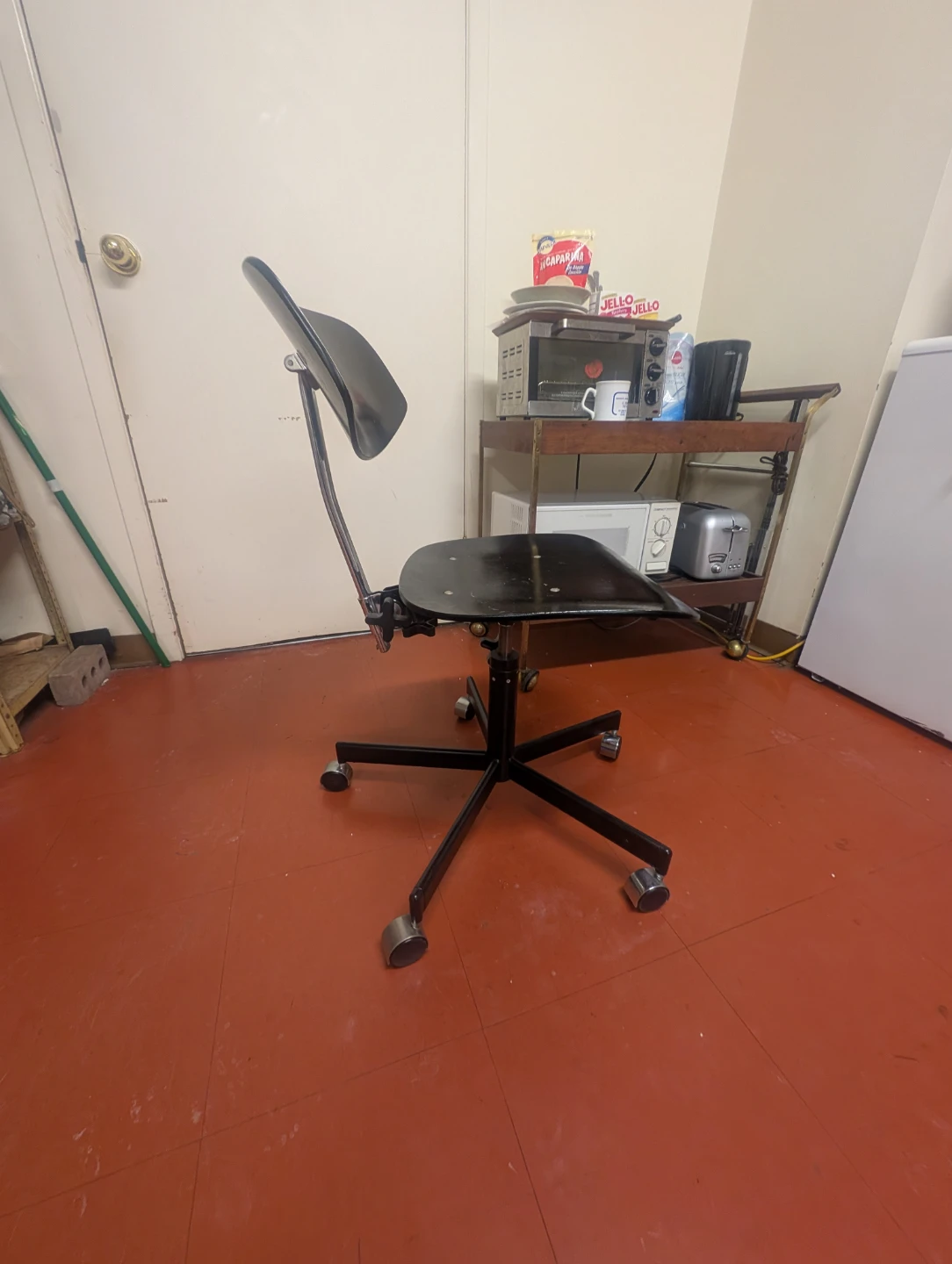 Black Adjustable Office Chair with Wheels - photo 5