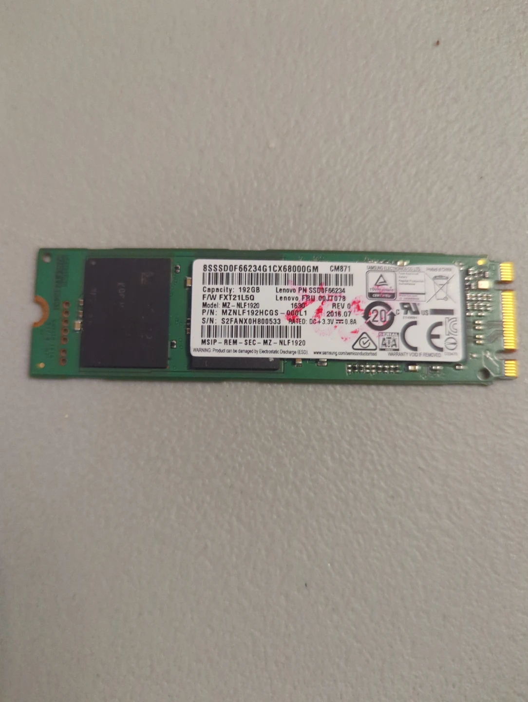 192Gb Sata Ssd