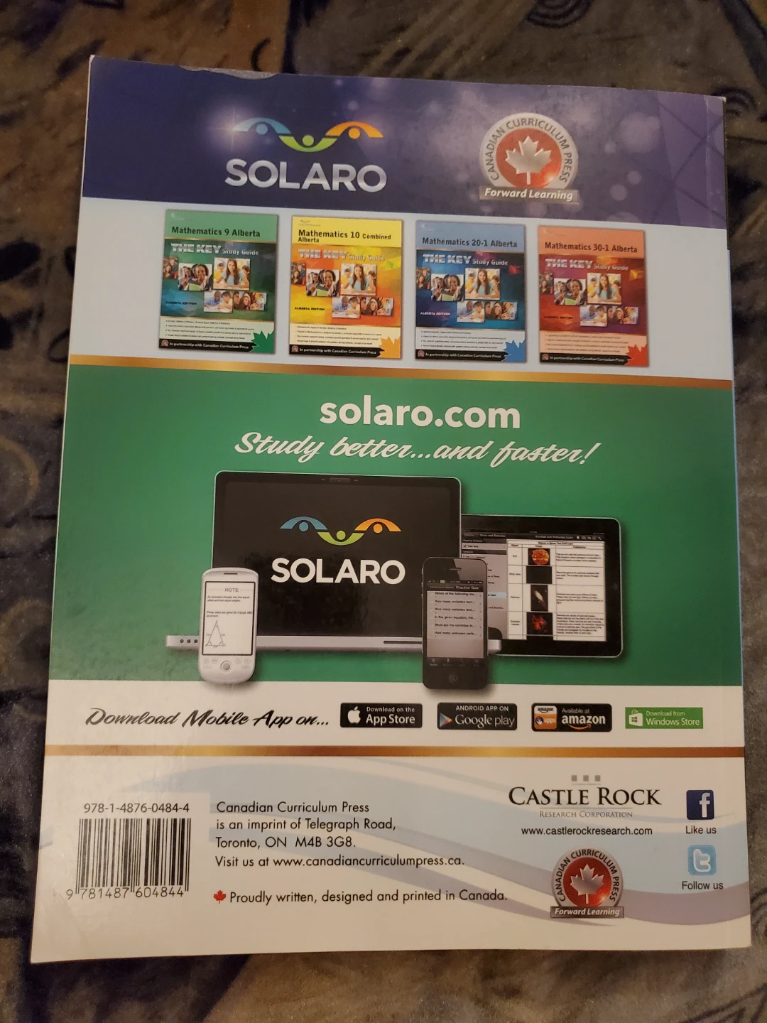 SOLARO Mathematics 20-1 Alberta The Key Study Guide - photo 2