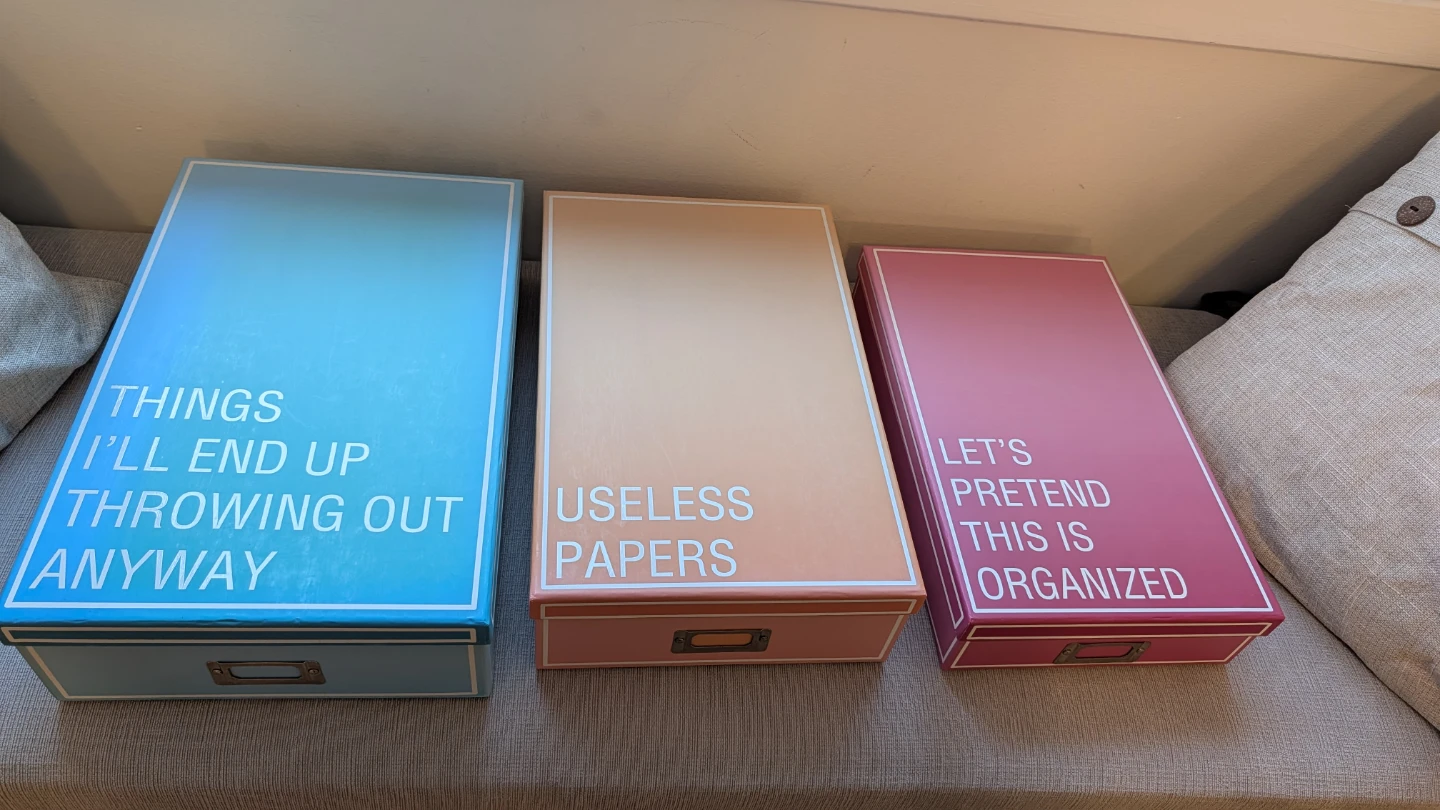 Set of 3 Decorative Storage Boxes