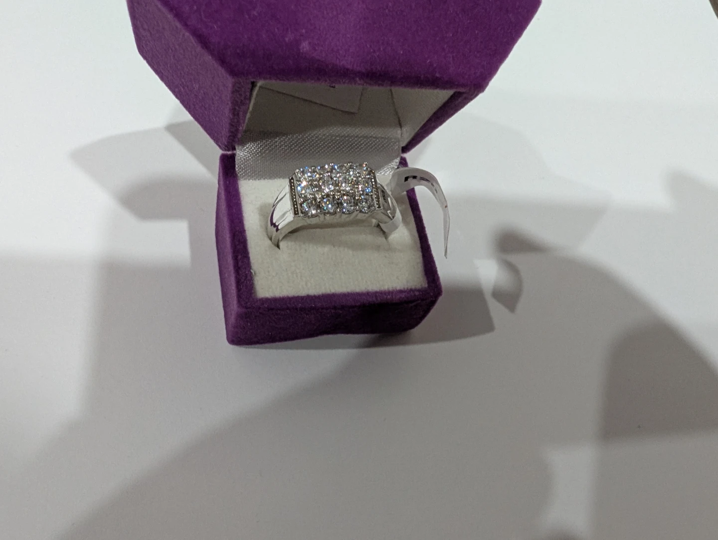 Brand New Sterling Silver Cubic Zirconia Ring For Sale