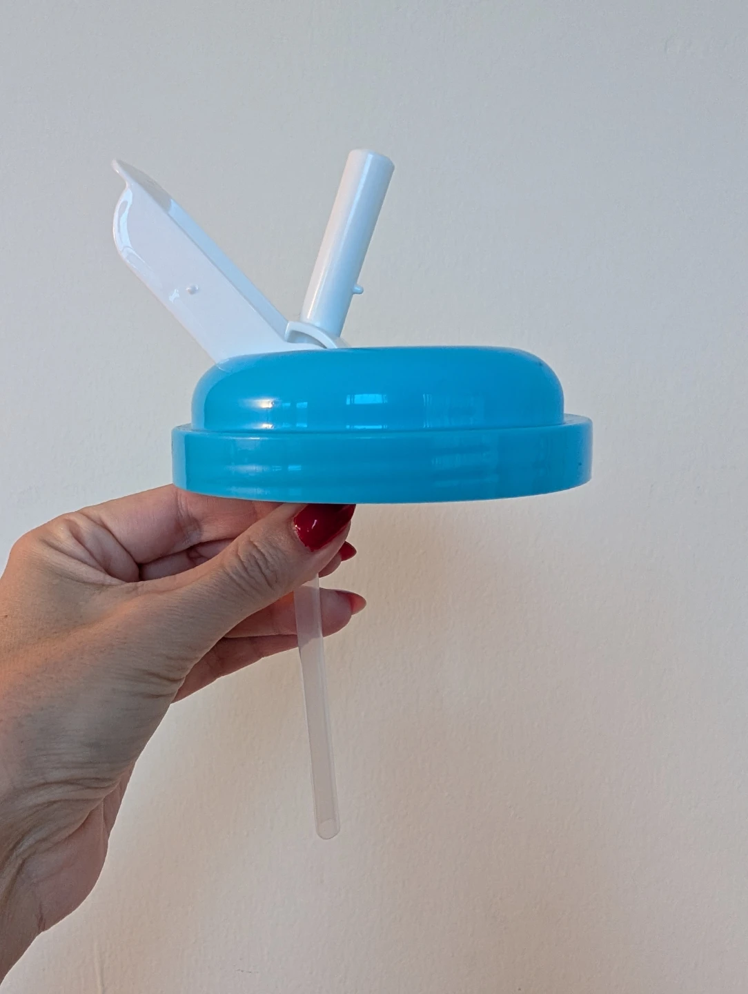 Blue Tumbler Lid with Straw 🥕