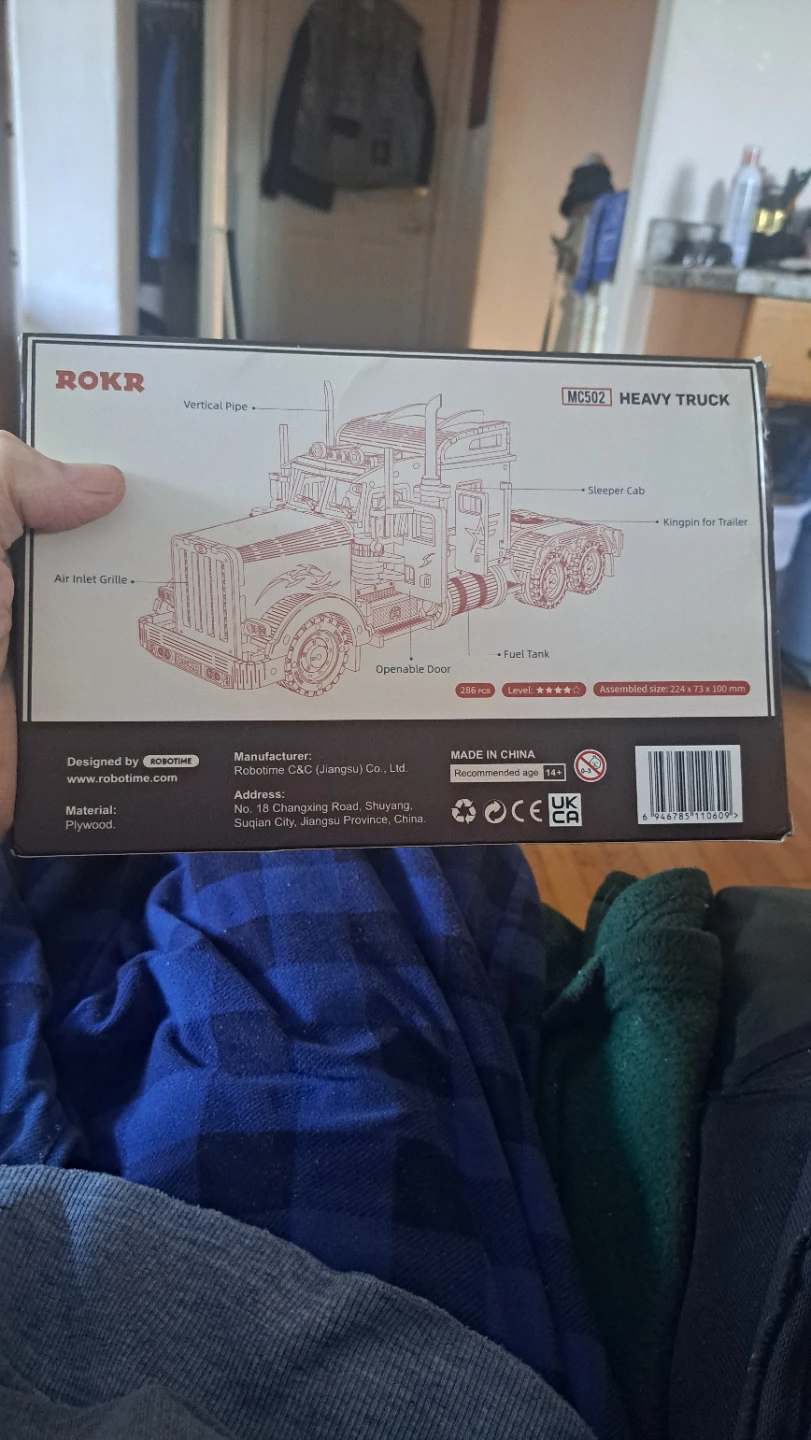 ROKR MC502 Heavy Truck 3D Wooden Model Kit - photo 2