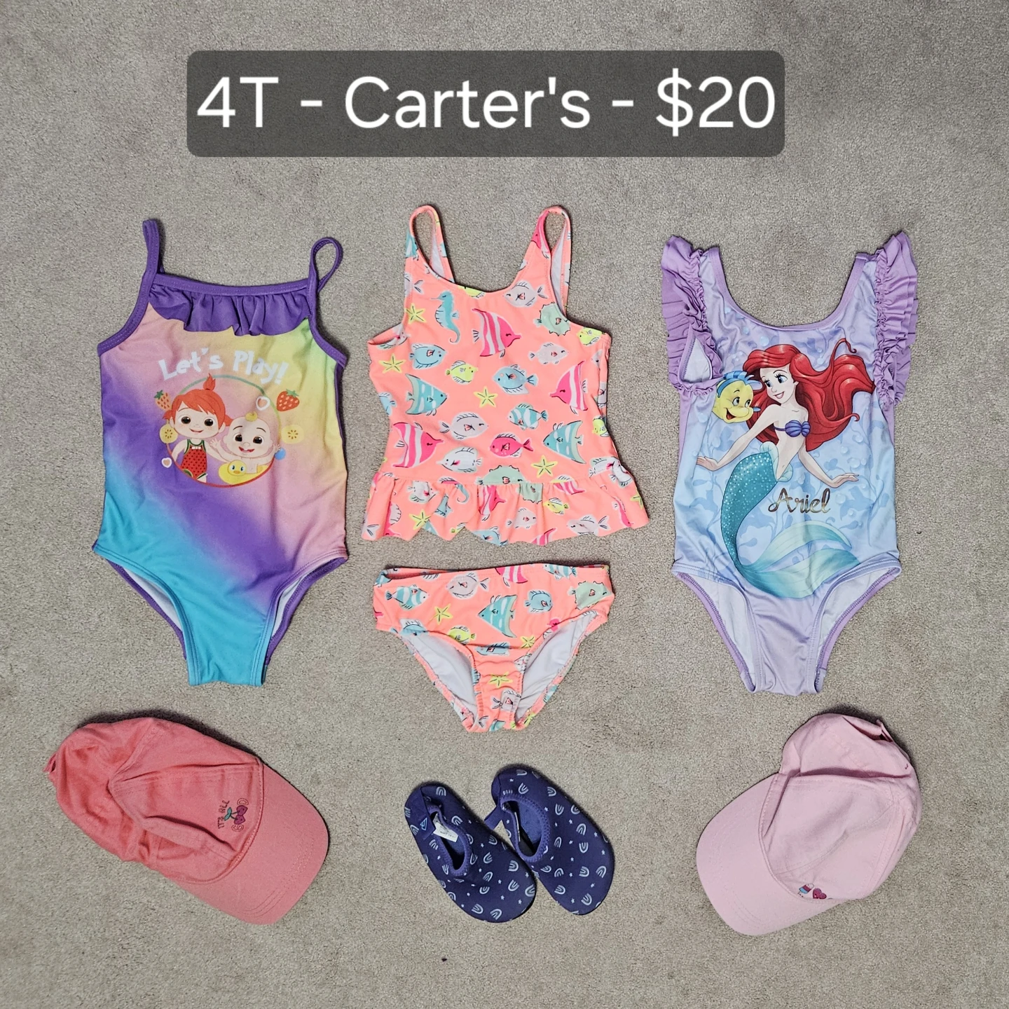 Carter's 4T Girls Swimwear Bundle