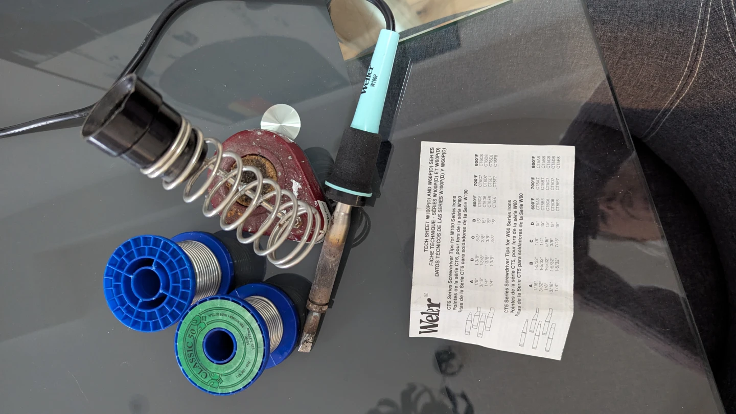Weller W100 Soldering Iron Kit with Solder