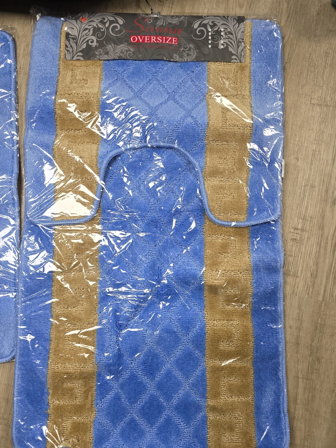 Set of 2 Bath Rugs - Light Blue - photo 2