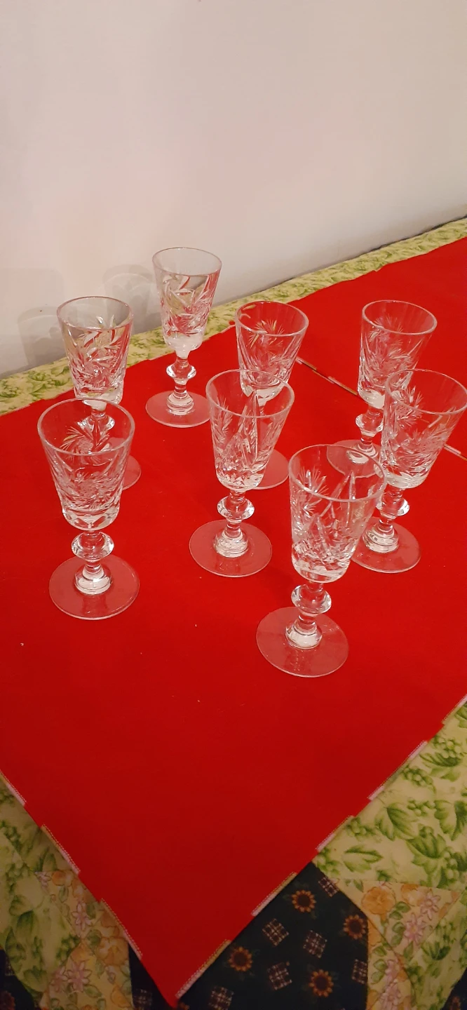 Pinewheel crystal  glasses