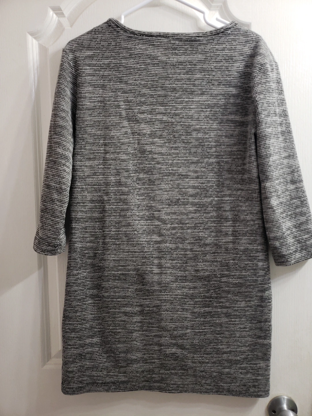 Adrienne Vittadini Women's Grey & Black Patterned Dress - Size S - photo 2