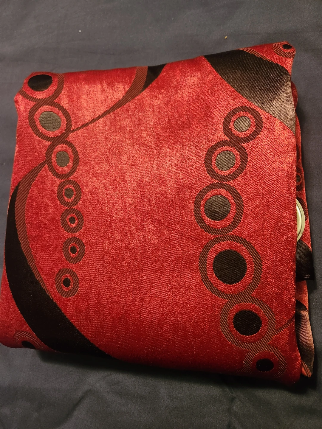 Red and Black Patterned Curtains - photo 3