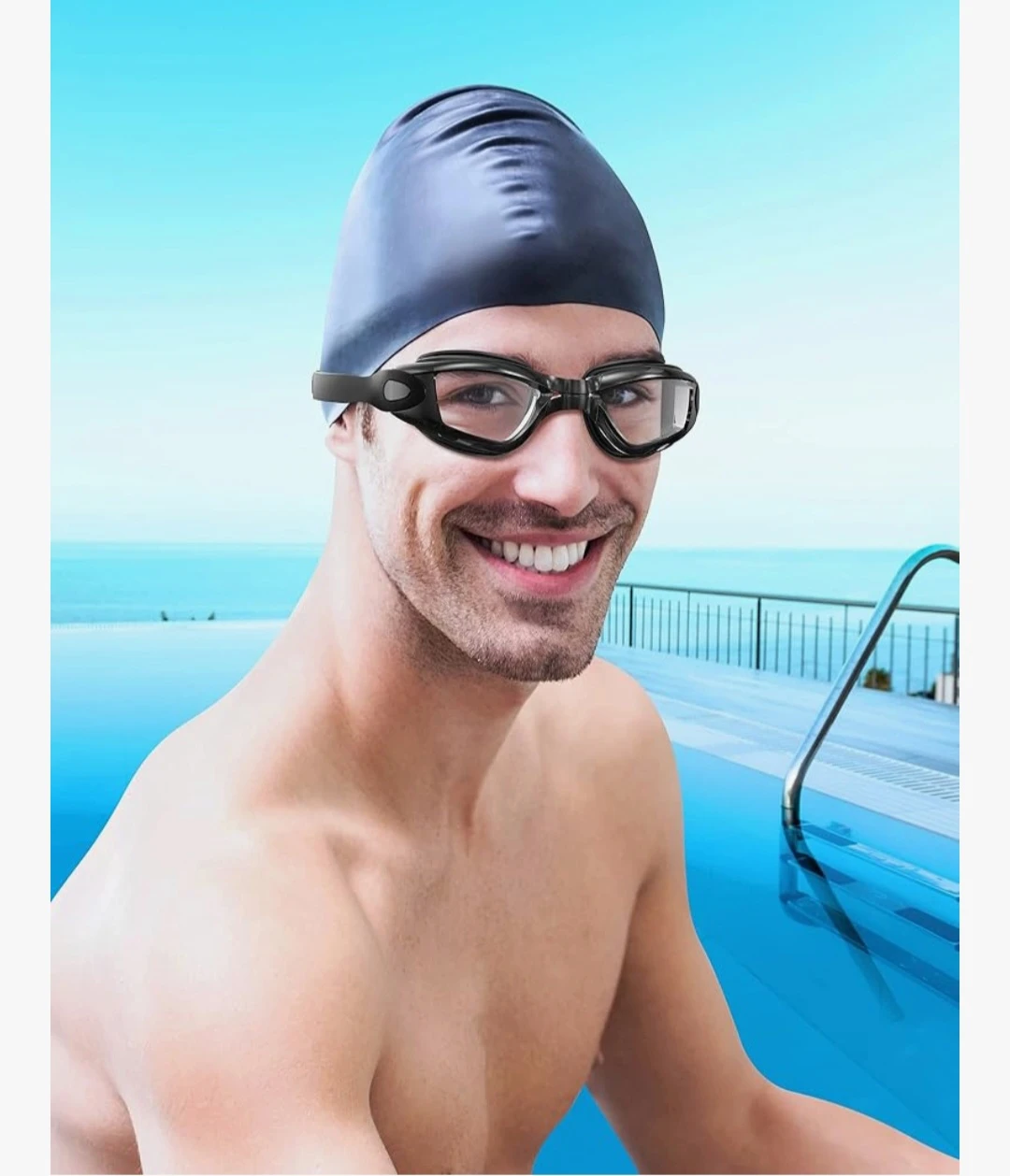 Black Swimming Goggles with Case - photo 5