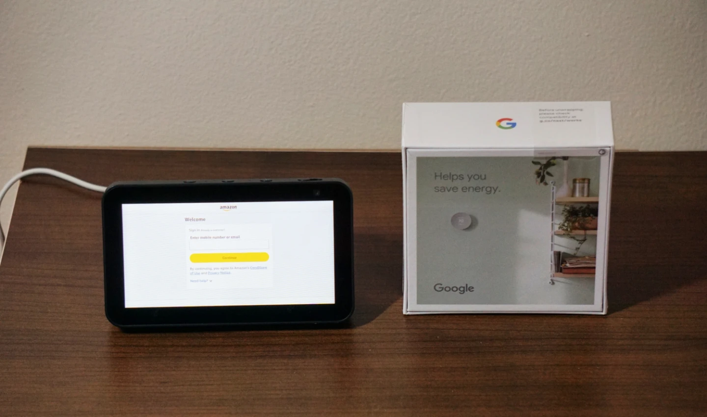 Amazon Echo & Google Nest Thermostat