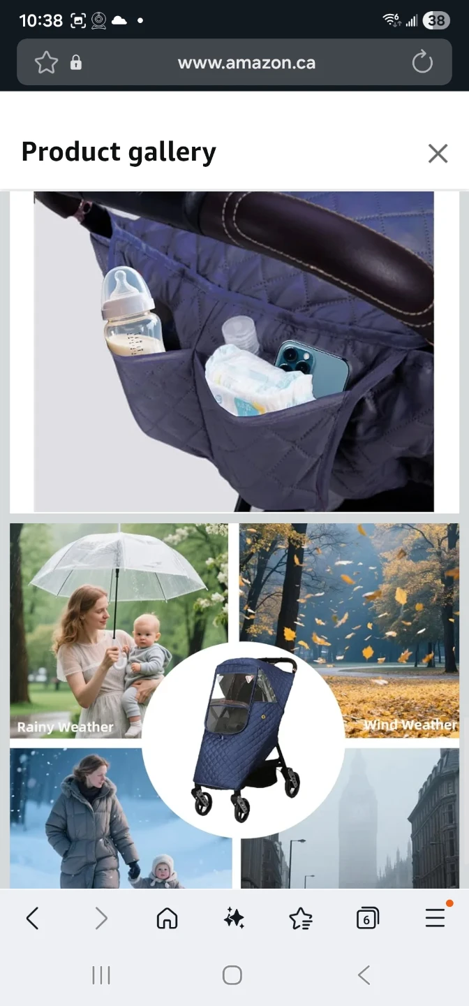 Lydomie Blue Universal Stroller Rain/ snow  Cover - photo 3