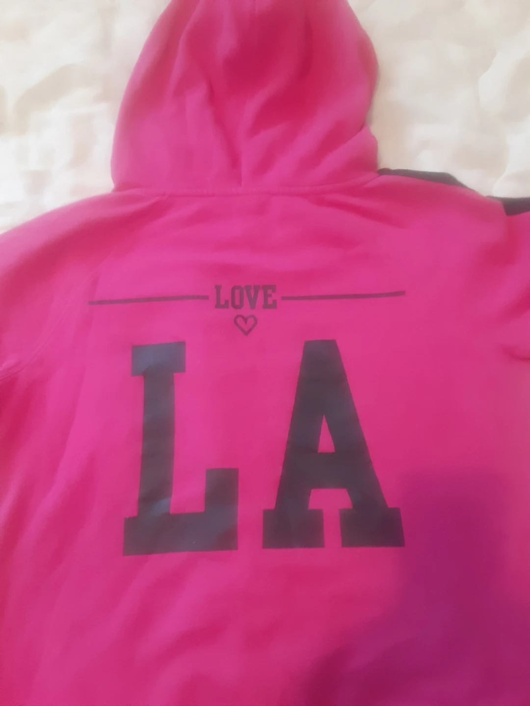 Forever 21 "Love LA" Pink Hoodie - Size L/G