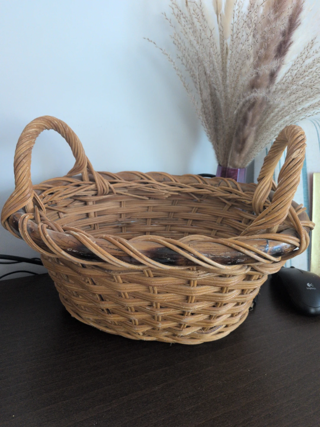 Wicker Basket with Handles - photo 2