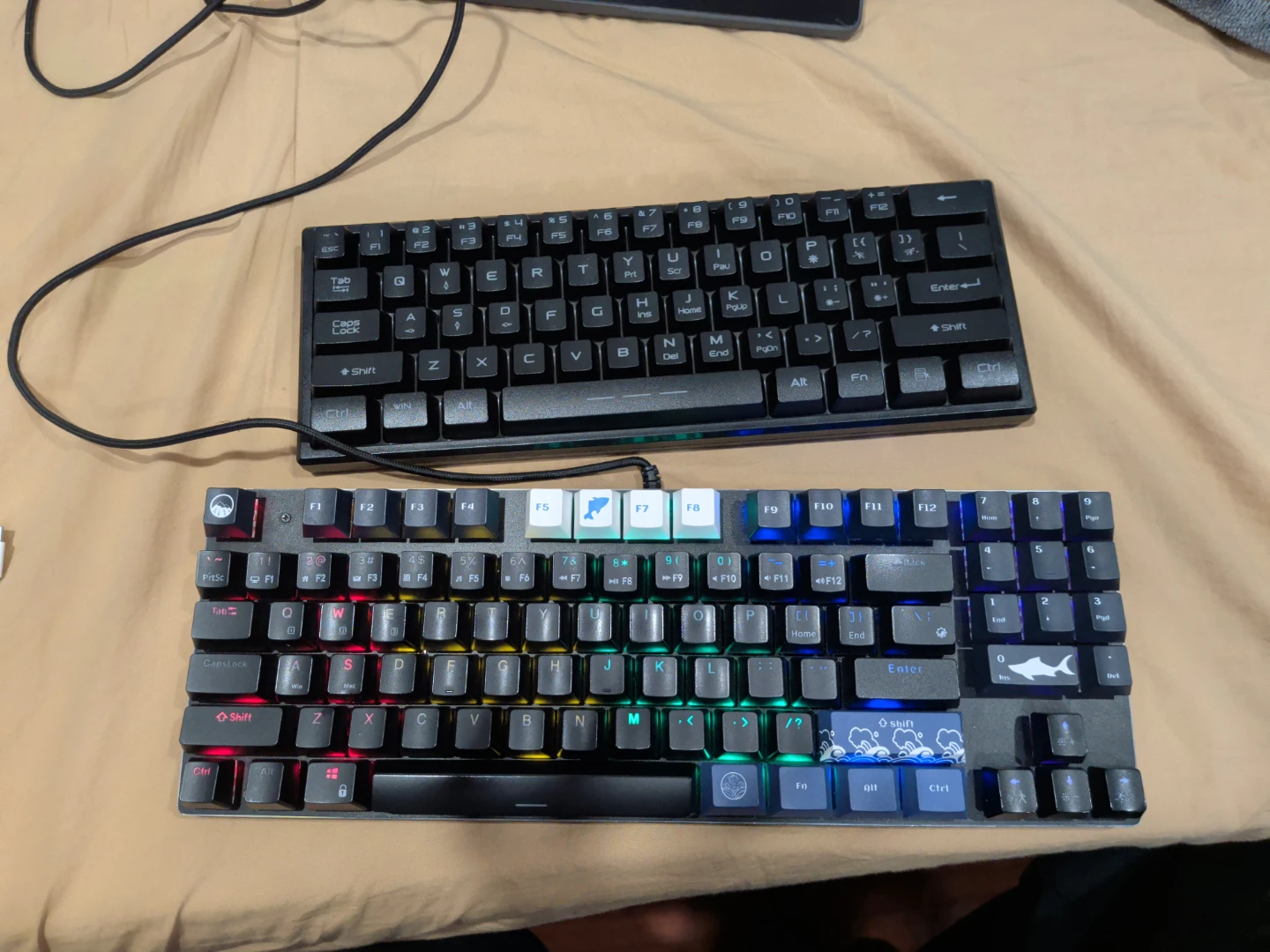 2 Gaming Keyboards with RGB Backlighting