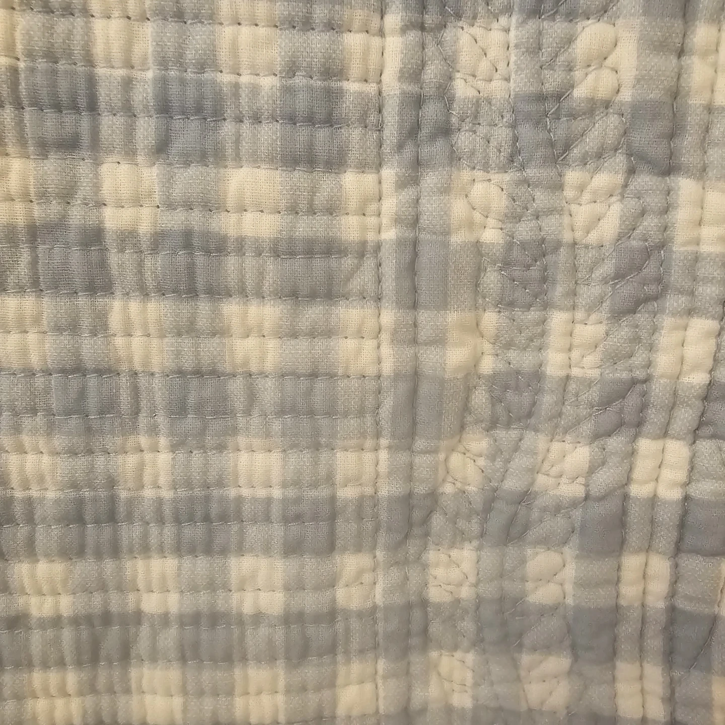 Blue and White Shabby Chic Checkered Table Runner - photo 2