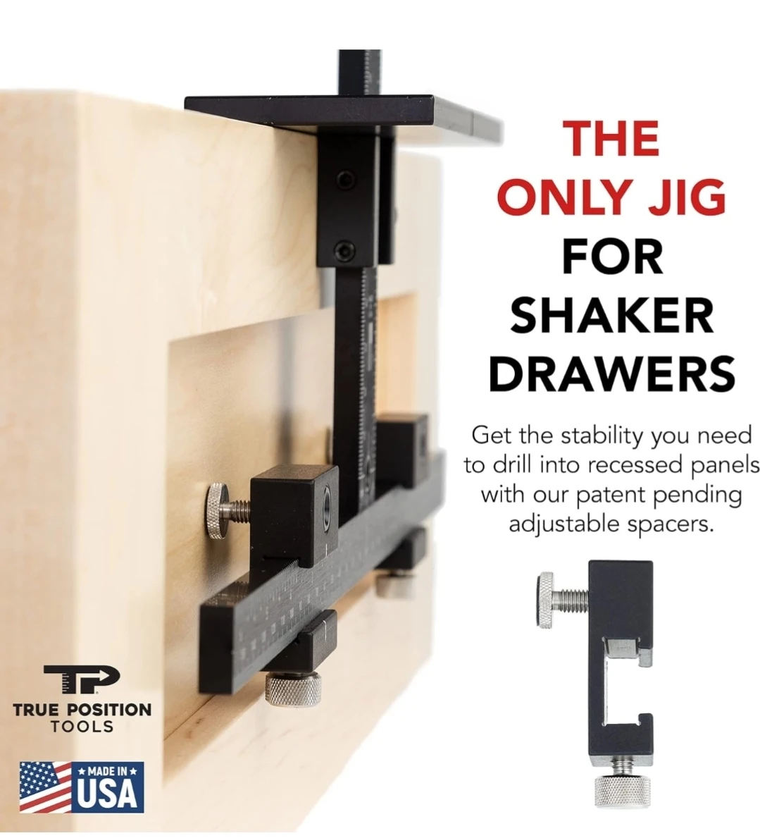 True Position Tools Jig for Shaker Drawers