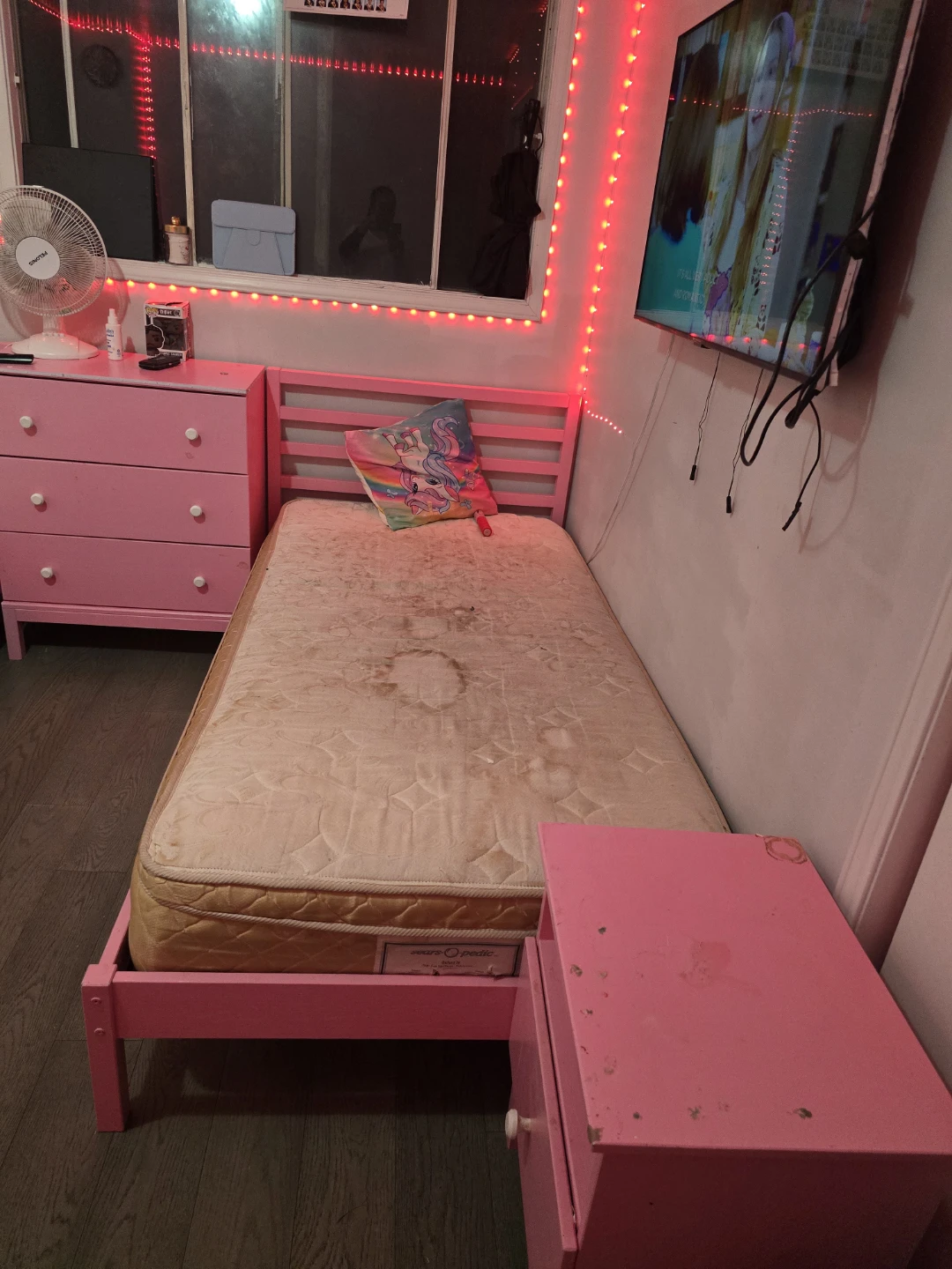 Two Pink Twin Beds with Mattresses - photo 4
