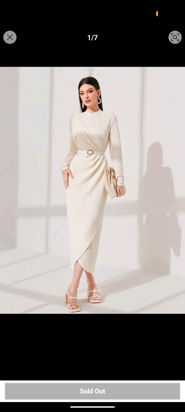 Solid Wrap Hem Dress & size Medium - photo 2