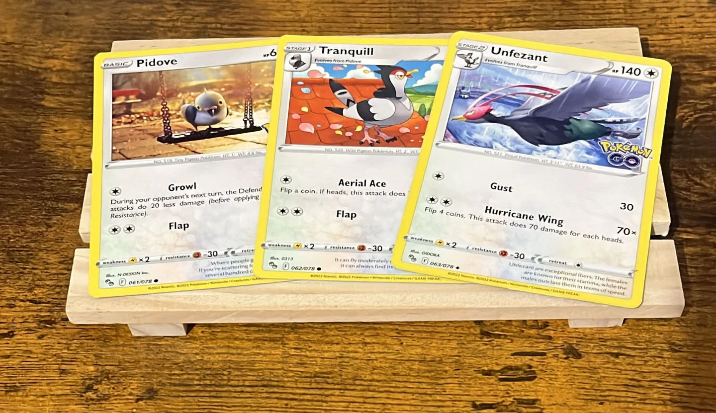 Pokemon Trading Cards: Pidove, Tranquill, Unfezant