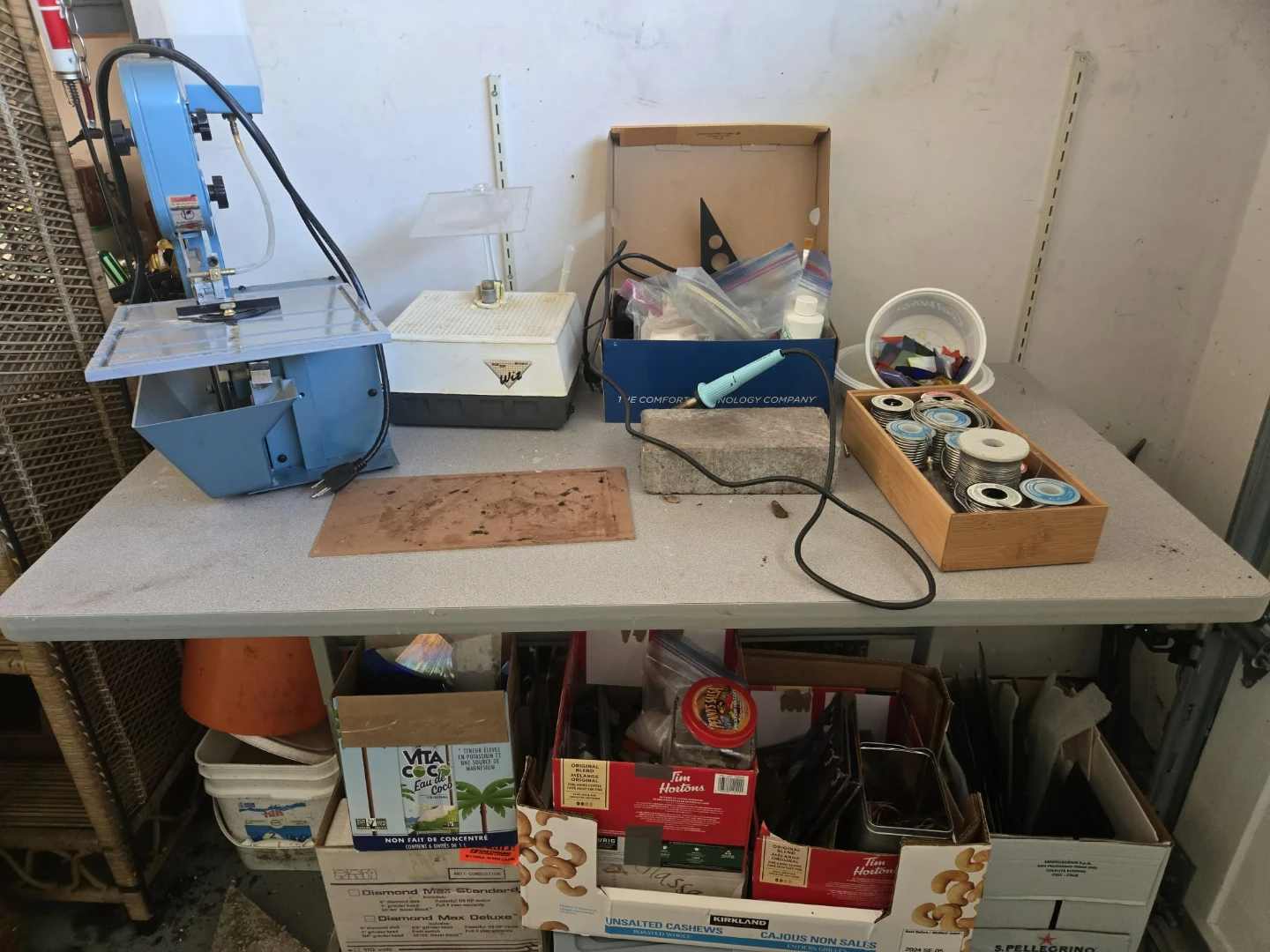 Stained Glass (SOLD), Grinders, Saw, etc..