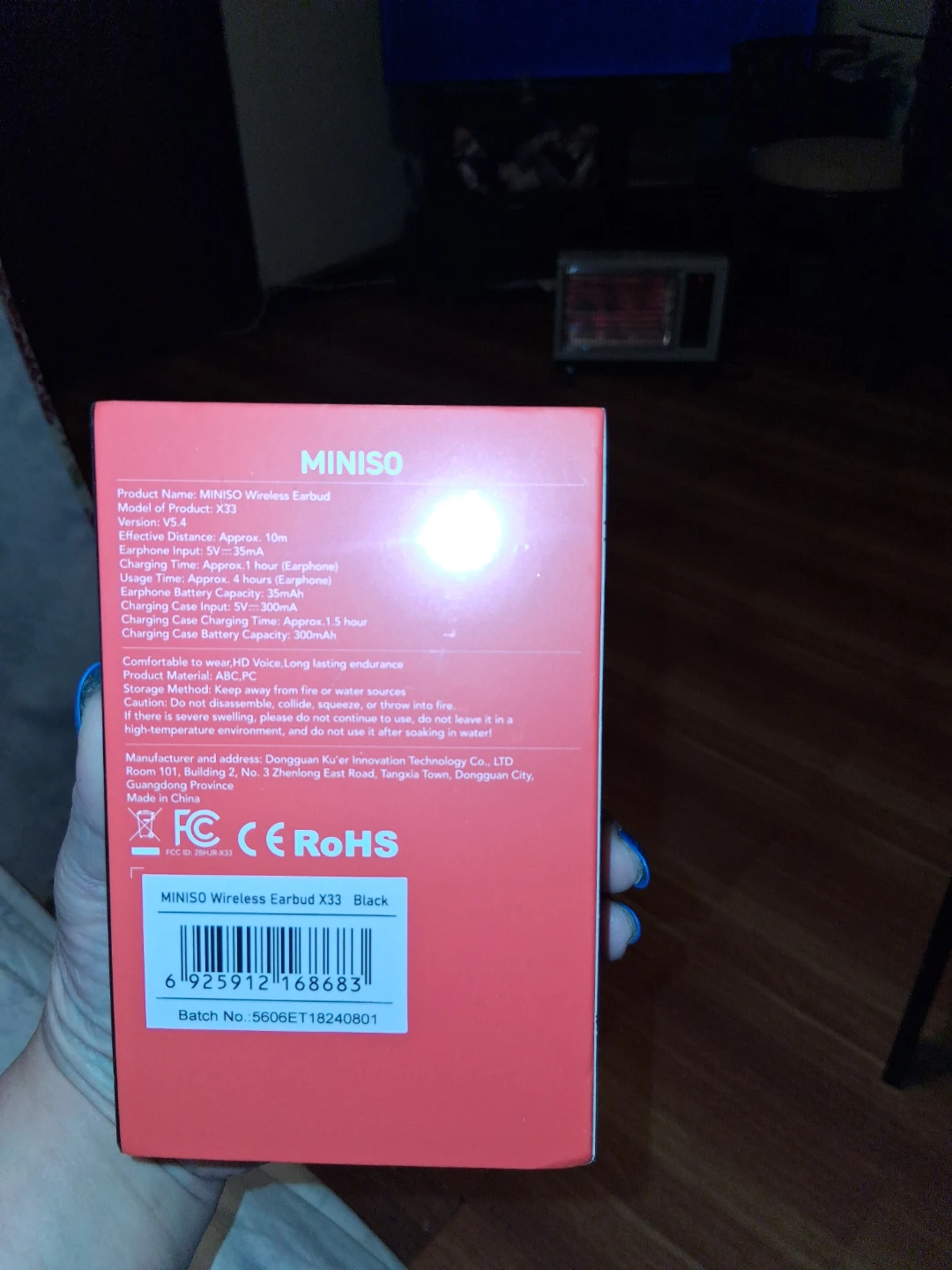 MINISO Wireless Earbud X33 - Black - photo 2