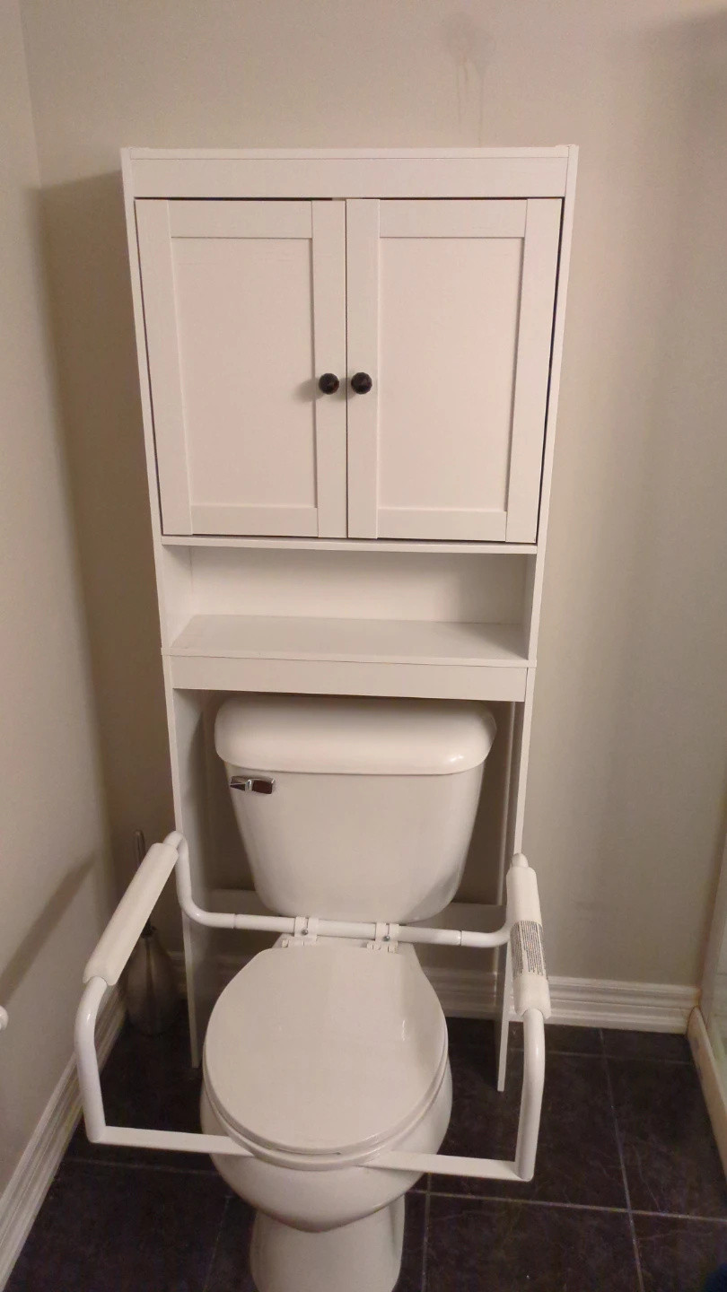 White Bathroom Storage Cabinet - photo 2