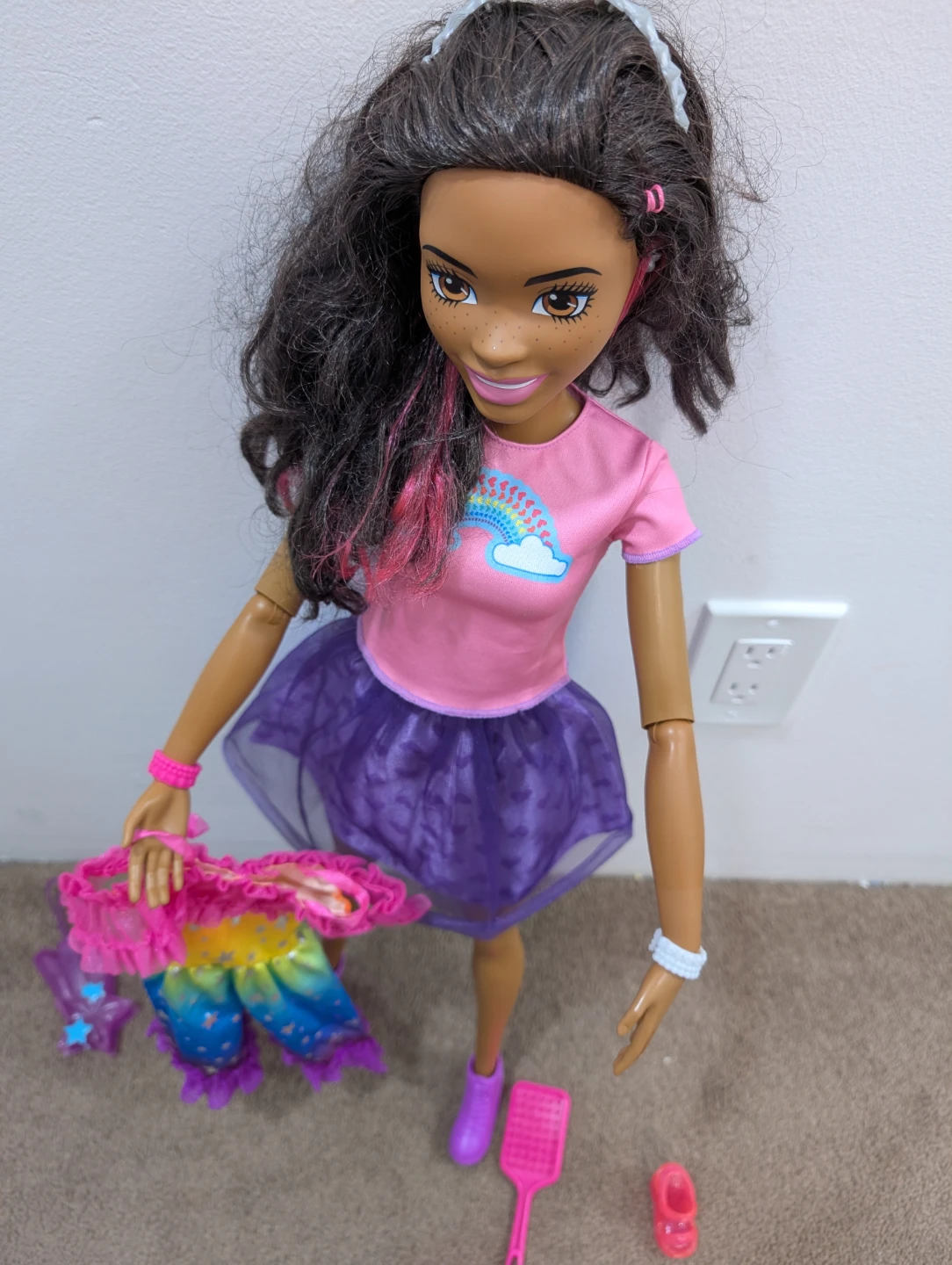 28" Barbie Fashionista Doll with Rainbow Dress - photo 2